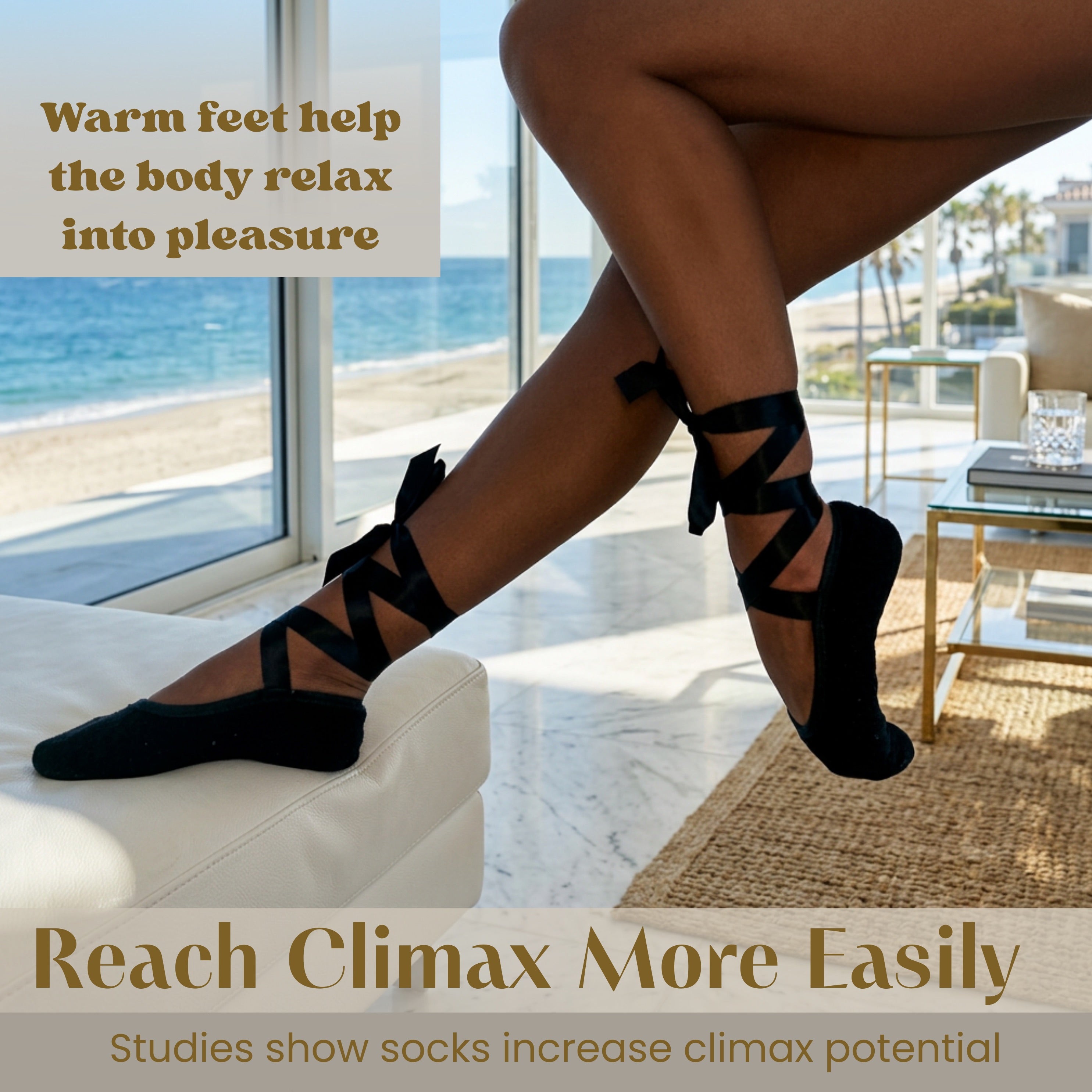 O socks™ - Sm/Med -  Lingerie Sock - Sexy Socks for Sexy Times™ - Helps with Orgasm